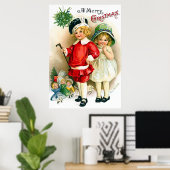 Poster Ellen H. Clapsaddle : Garçon et fille avec jouets (Bureau à domicile)
