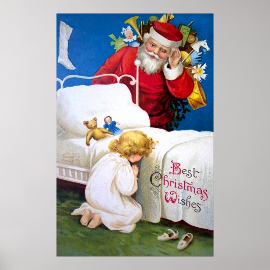Poster Ellen H. Clapsaddle : J'écoute Père Noël (Devant)