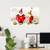 Poster Ellen H. Clapsaddle Pierrot Enfants Valentine (Bureau à domicile)