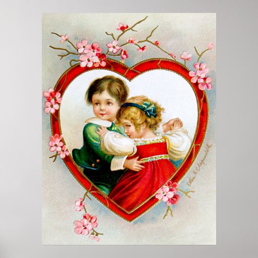 Poster Ellen H. Clapsaddle : Secret dans mon coeur (Devant)