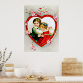 Poster Ellen H. Clapsaddle : Secret dans mon coeur (Cuisine)