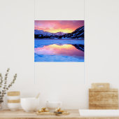 Poster Ellery Lake au coucher du soleil (Cuisine)