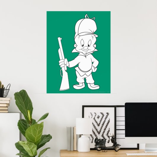 POSTER ELMER FUDD™ (Bureau à domicile)