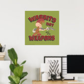 Poster ELMER FUDD™ & BUGS BUNNY™ "Wabbits Not Arms" (Bureau à domicile)