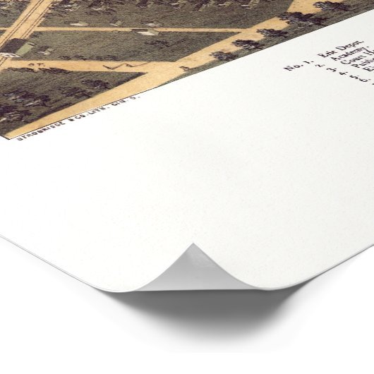 Poster Elmira, NY Panoramic Map - 1873 (Coin)