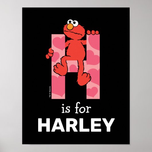 Poster Elmo Alphabet | C Cœurs (Devant)