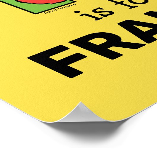 Poster Elmo Alphabet | F Vert (Coin)