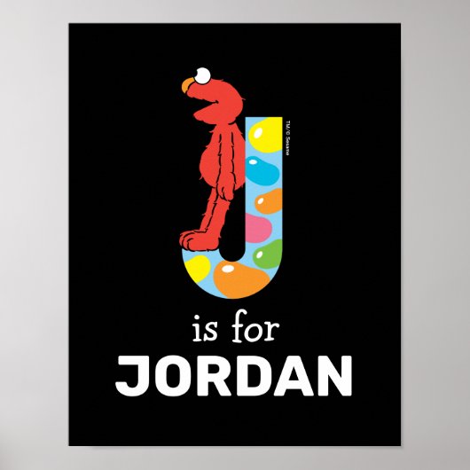 Poster Elmo Alphabet | J Jelly Bean (Devant)