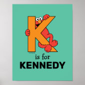 Poster Elmo Alphabet | K Orange (Devant)