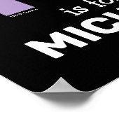 Poster Elmo Alphabet | M pourpre (Coin)