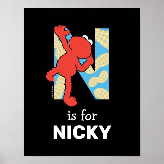 Poster Elmo Alphabet | N Nuages (Devant)