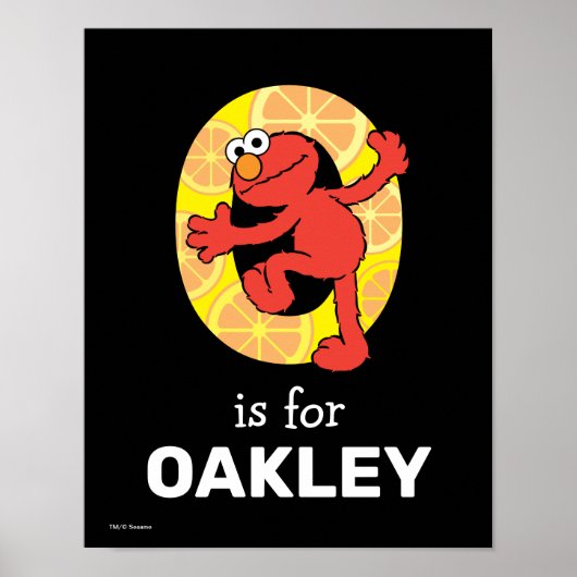 Poster Elmo Alphabet | O orange (Devant)
