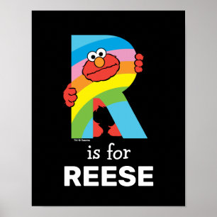 Poster Elmo Alphabet   R arc-en-ciel