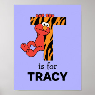Poster Elmo Alphabet T Tigre