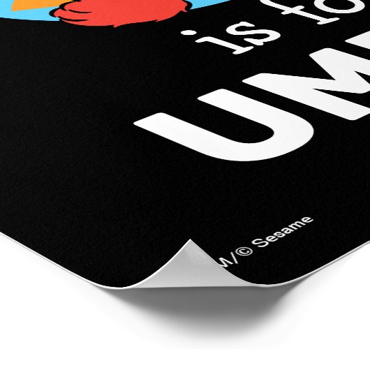 Poster Elmo Alphabet | U Parapluie (Coin)