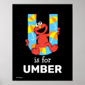 Poster Elmo Alphabet | U Parapluie (Devant)