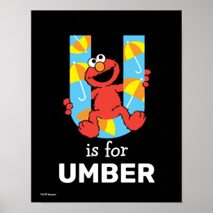 Poster Elmo Alphabet   U Parapluie