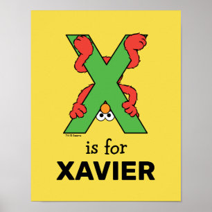 Poster Elmo Alphabet Vert X