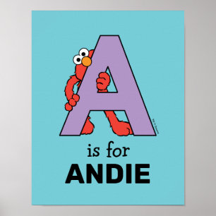Poster Elmo Alphabet Violet
