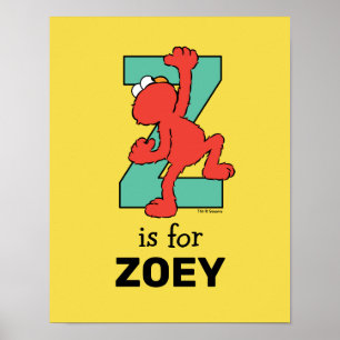 Poster Elmo Alphabet   Z Sarcelle