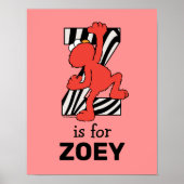 Poster Elmo Alphabet | Z Zebra (Devant)