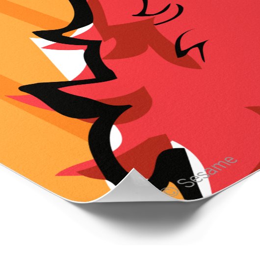 Poster Elmo - Bouh ! (Coin)