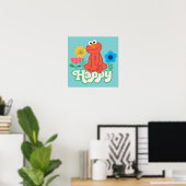 Poster Elmo Happy ! (Bureau à domicile)