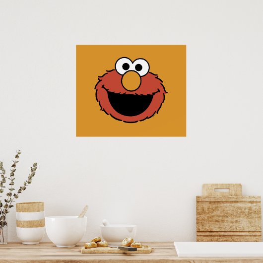 Poster Elmo Smiling Face (Cuisine)