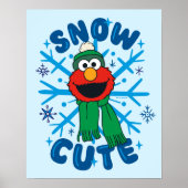 Poster Elmo Snow Cute (Devant)