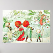 Poster Elsa Beskow Strawberry King et Queen (Devant)