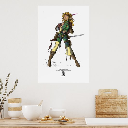 Poster Elven Adventuress (couleur) (Cuisine)