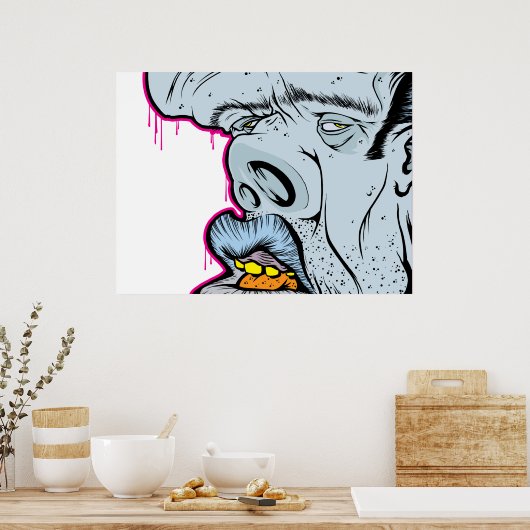 Poster Elvis A Quitté Le Bâtiment (Cuisine)