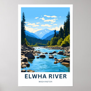 Poster Elwha River Washington Imprimer