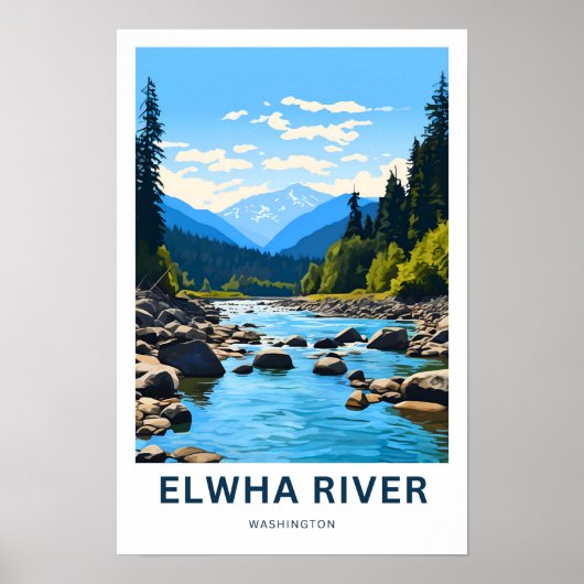 Poster Elwha River Washington Imprimer (Devant)