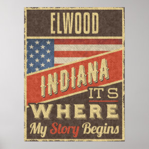 Poster Elwood Indiana