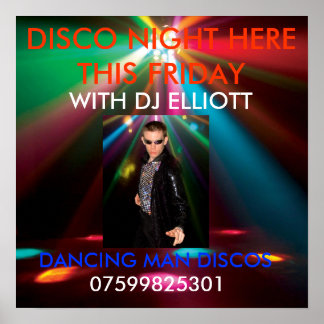 Poster EM_ADJ-EPSILON_FX, d man, DANCING MAN DISCOS, D...