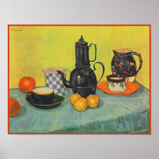 Poster Émail bleu Coffeepot Terrain Van Gogh Fine