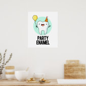 Poster Émail de fête Funny Dot Pun (Cuisine)