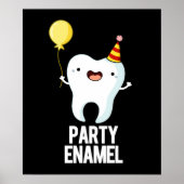Poster Émail de fête Funny Dot Pun Dark BG (Devant)