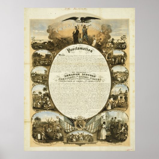 Poster Emancipation Proclamation by L. Lipman (Devant)