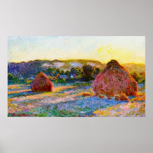 Poster Emballages à la fin de l'été, effet du soir (Devant)