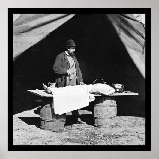 Poster Embalming Surgeon at Work 1864 (Devant)