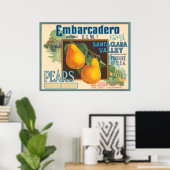 Poster Embarcadero Pears Crate Étiquette (Bureau à domicile)