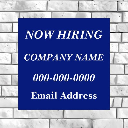 Poster Embauche en cours