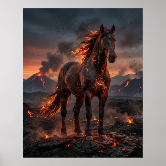 Poster Ember Horse Ash Plains (Devant)