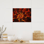 Poster Embers Abstrait Digital Fractal Art (Cuisine)