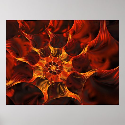 Poster Embers Abstrait Digital Fractal Art (Devant)