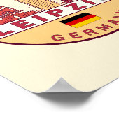 Poster Emblem Leipzig Allemagne City Skyline (Coin)