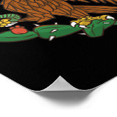 Poster Emblème d'aigle Mexique Drapeau mexicain Cinco De (Coin)
