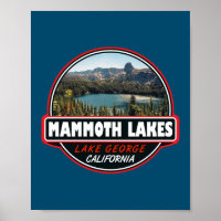 Emblème d'art de voyage de Mammoth Lakes Californi
